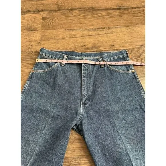 EUC Mens Wrangler‎ VINTAGE USA MADE straight leg jeans cotton size 35x35.5 - Picture 7 of 13